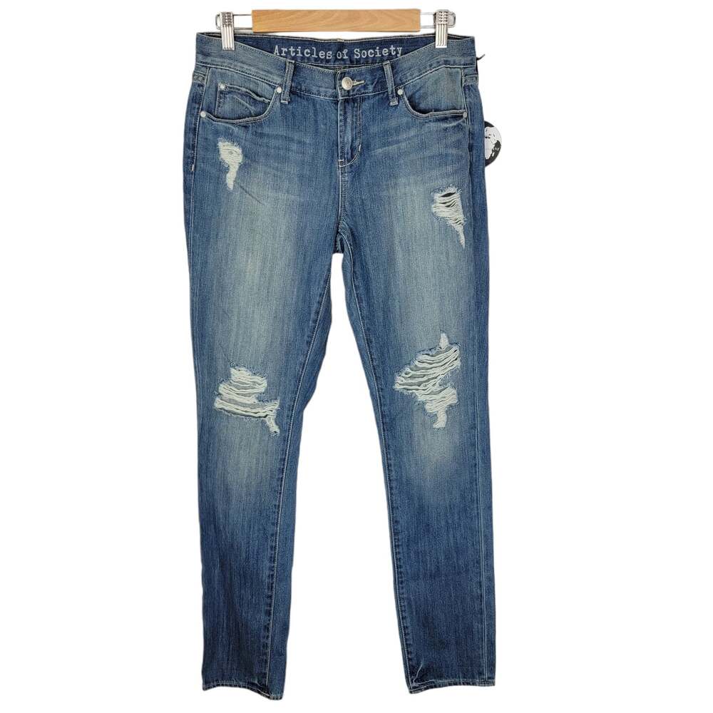 Articles of Society Distressed Skinny Jeans Cindy Clear water 26